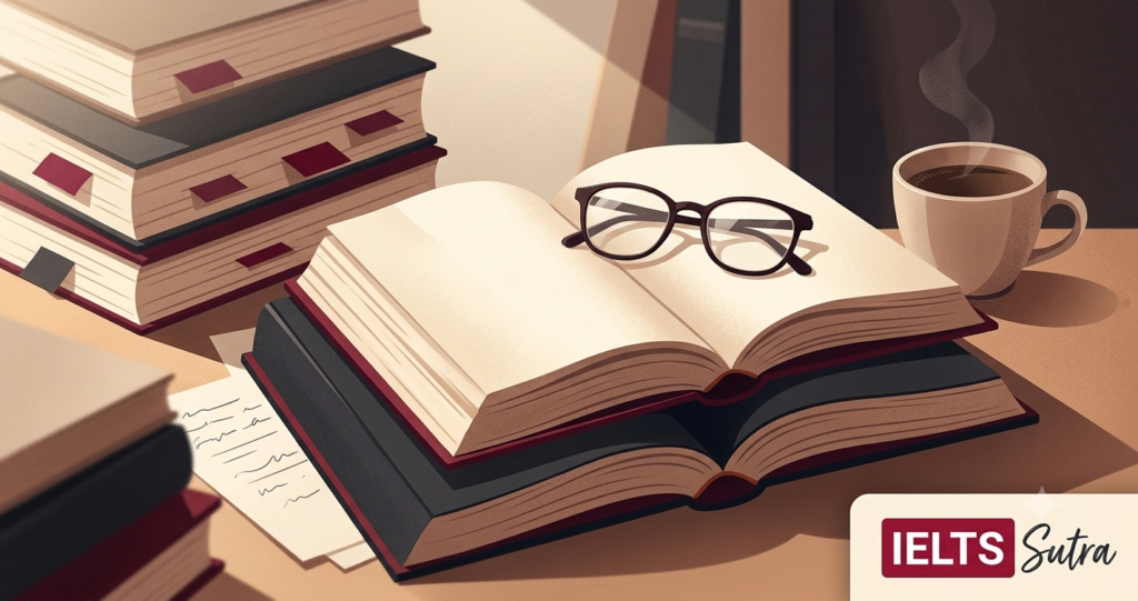 Best IELTS preparation books and self-study material on a study desk